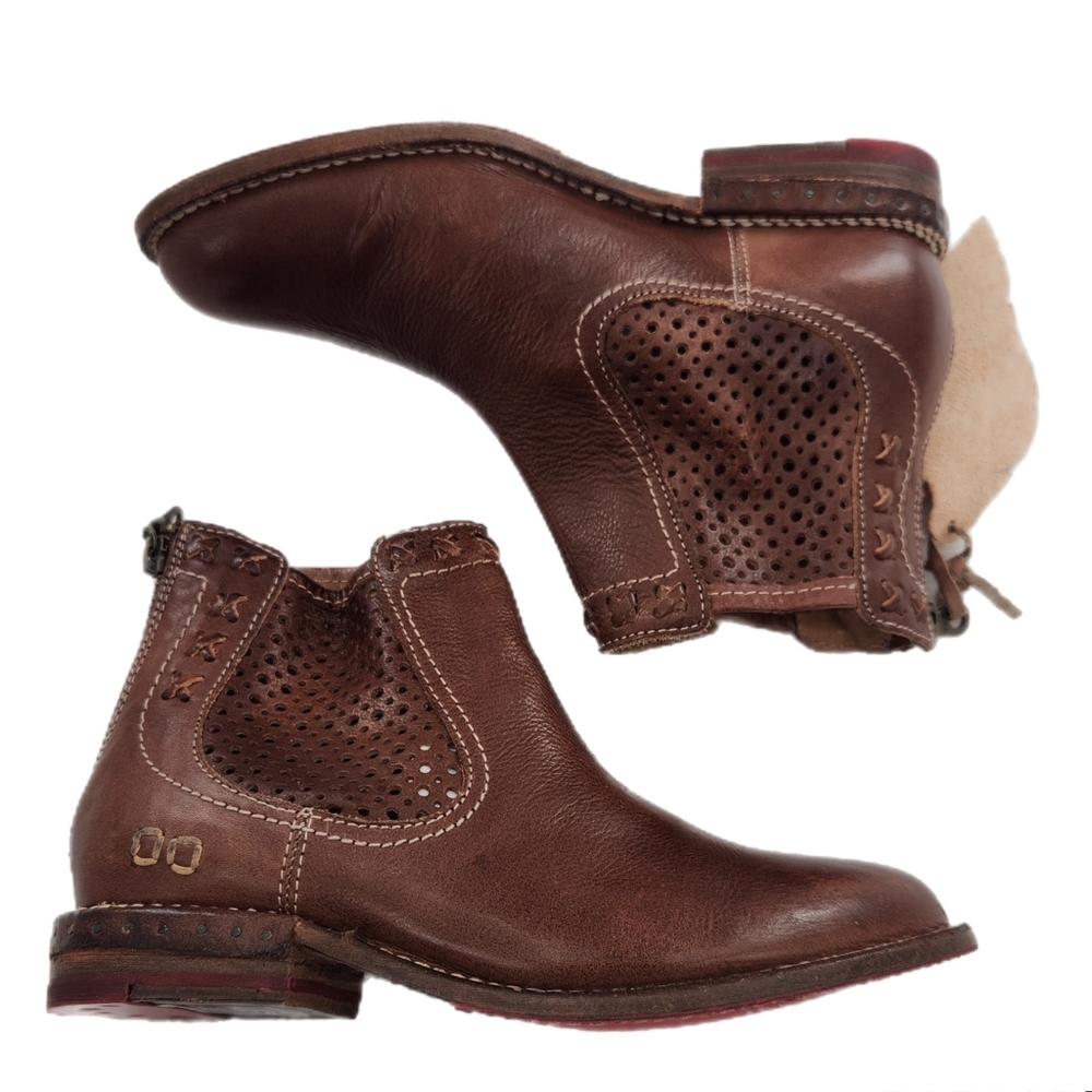 Bed Stu Baylene Teak Driftwood Ankle Bootie Womens Size 6